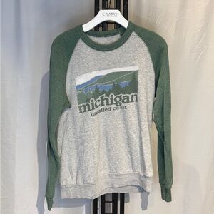 Michigan Crewneck Sweater‎ - Green and Gray